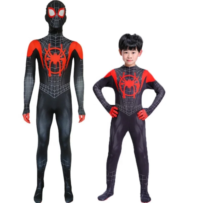 

2018 New Spider Man: Into the Spider-Verse Film Costume Miles Morales Costume Halloween Costume, Black