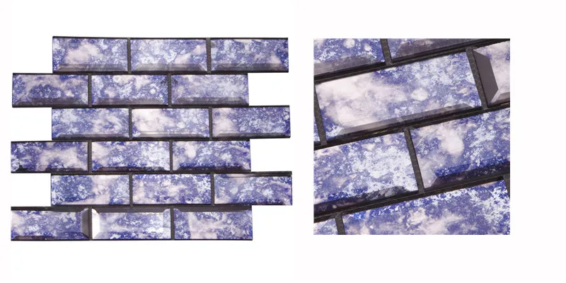 Bán buôn vát cạnh 3D Mô Hình TỰ LÀM cổ thủy tinh mosaic cho tường văn hóa trang trí