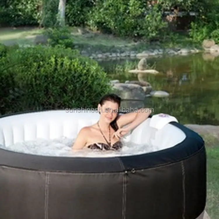 Hot sale high quality portable outdoor inflatable tub spa pool product  inflatable hot tub step nano micro bubble spa
