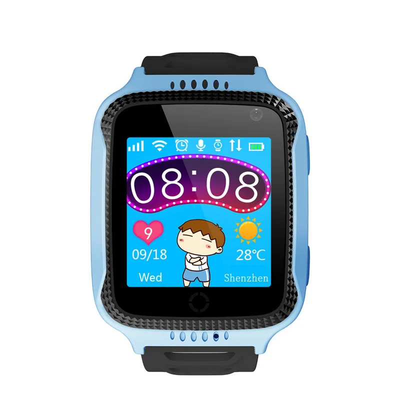 
Mini cellphone sos call kids android gps tracking smart bracelet watch with camera and light 