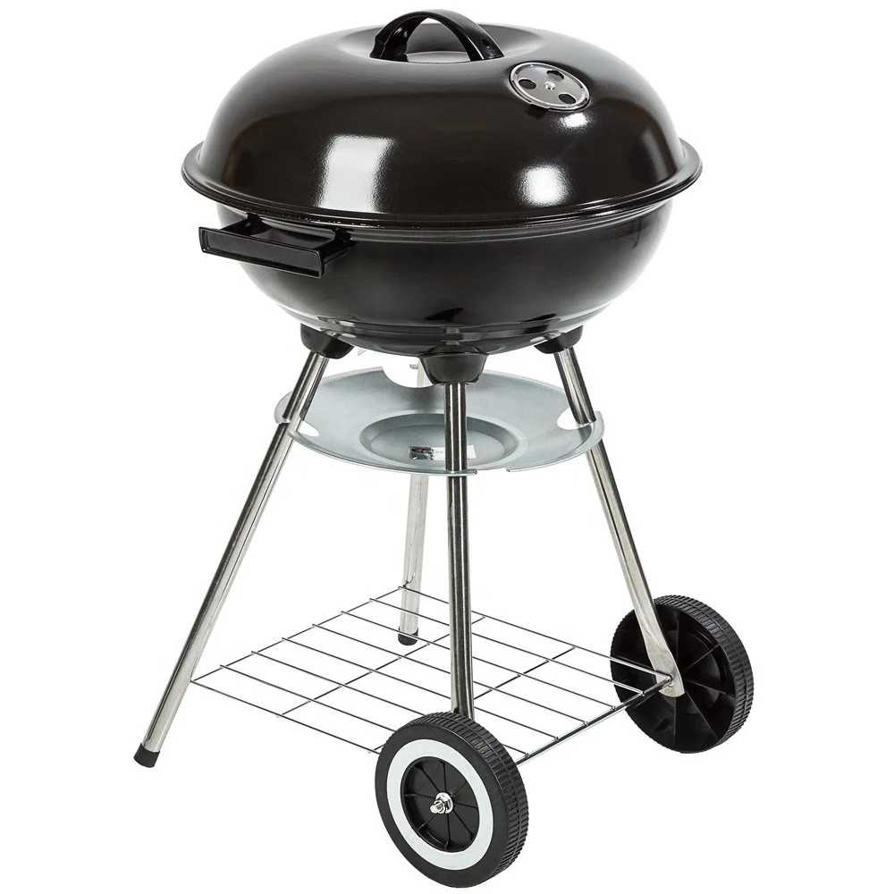 Barbecue Kettle Bbq Charcoal Grill With Two Wheels And Handles Easily ...