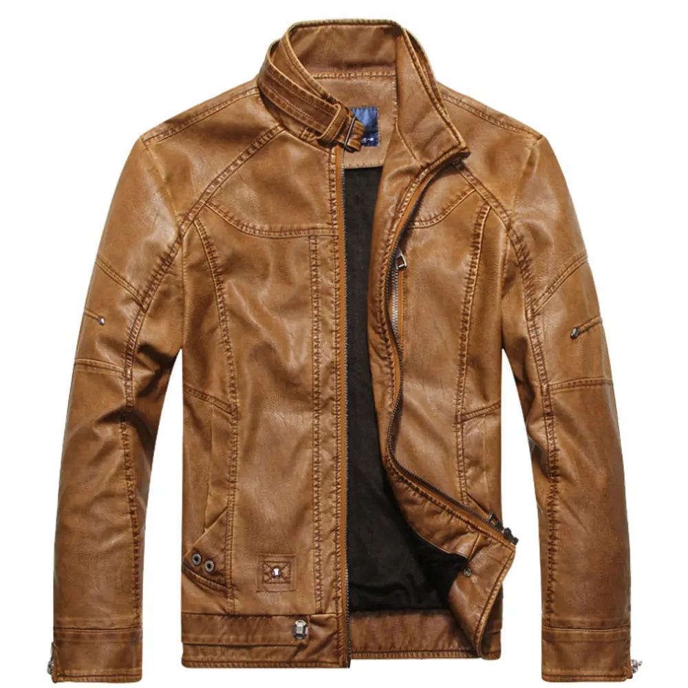 
3 colors Riding Leather Biker Jacket Motorcycle Clothing Biker Jacket For Men 