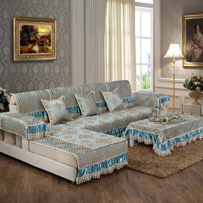 Sofa Slip Covers Custom Polyester Green Lace Ready Made Set Sofa Slip Covers Custom Polyester Green