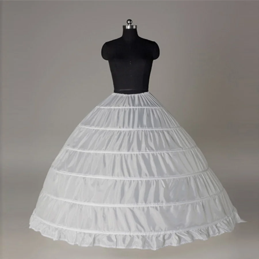 

Hot sale top quality under wear underskirt puffy 6 hoops petticoat for ball gown Wedding dress bridal gown MPB2