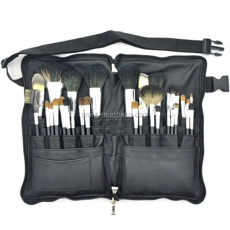 
New Arrival 24 piece makeup belt natural hair makeup brushes set 