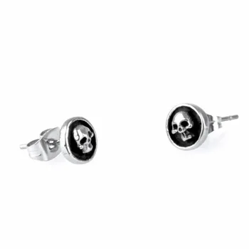 black skull earrings