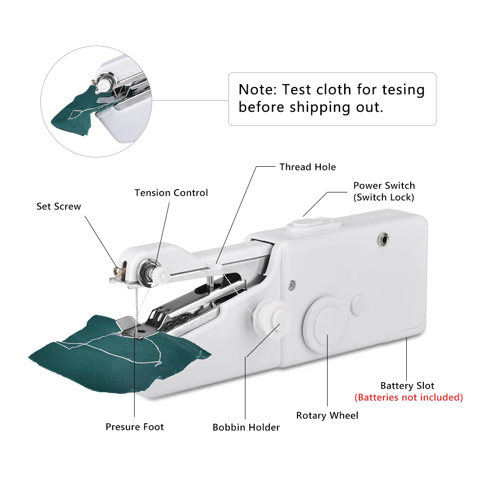 Hand Mini Portable Sewing Machine Manual Handheld Mini Sewing Machine ...