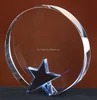 Best sales circle shaped crystal glass blank trophy plaque with star