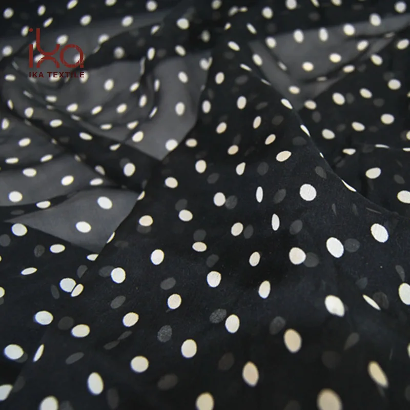 polka dot chiffon fabric