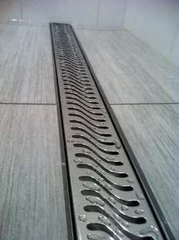 Stainless Steel Linear Shower Floor Trap Drains Concrete Linear