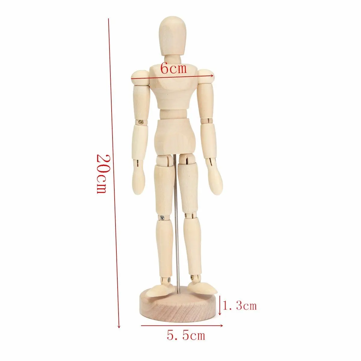 MEXUD Wooden Manikin Mannequin Moveable Limbs Human Figure Art Drawing Sculpting Model 14cm