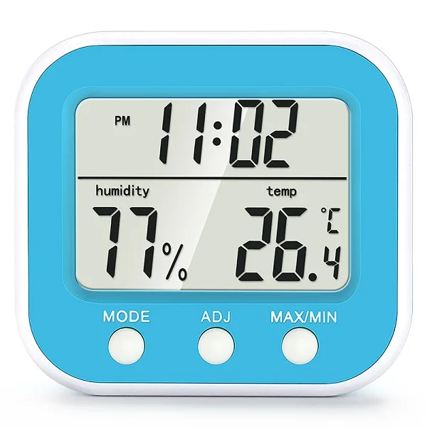 

Wall mounted LCD Humidity Temperature meter hygrometer indoor Household digital clock thermometer hydroponics greenhouse climate