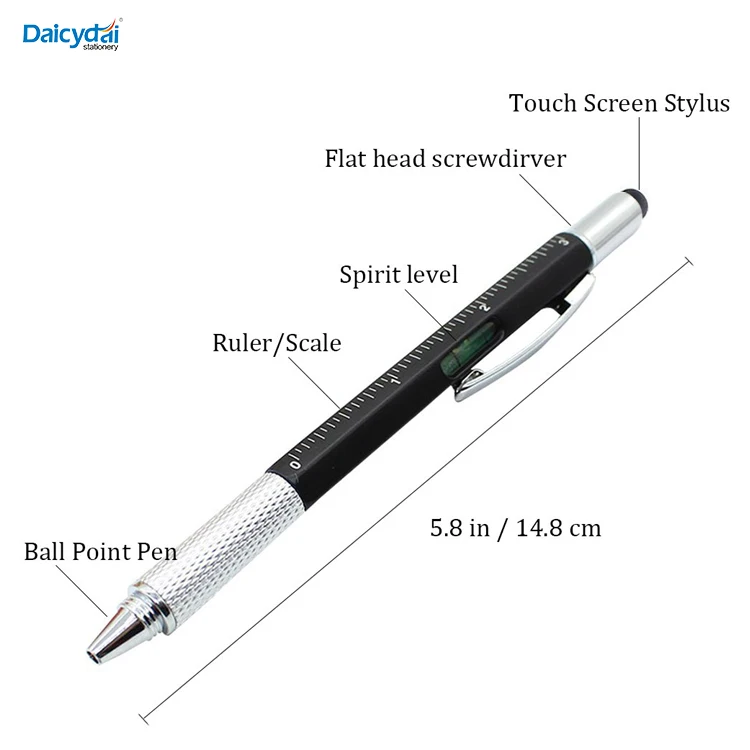 Multitool Stylus Pen 6in1 Combo Functions As Touchscreen Stylus
