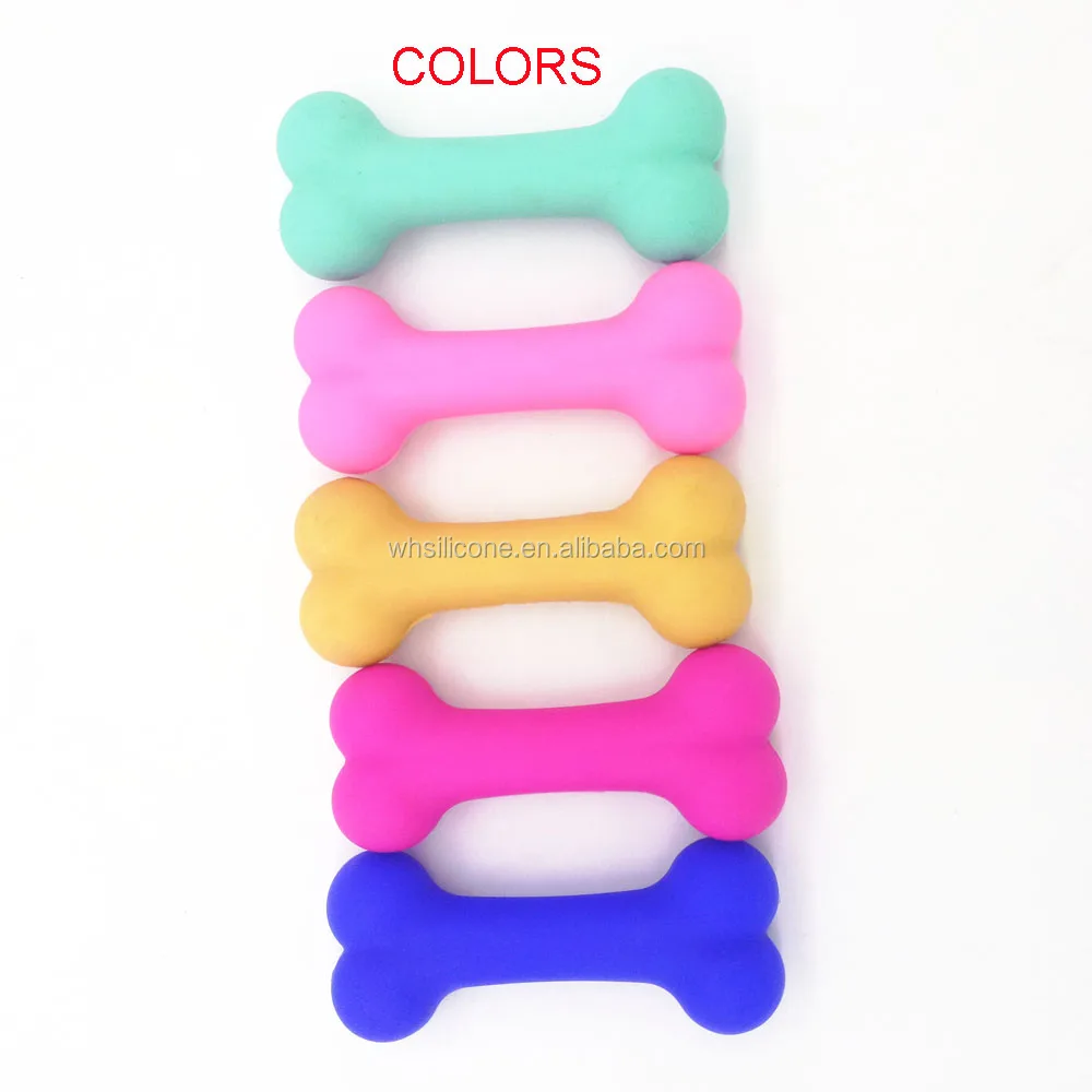 

Bulk buy from china customized rubber silicone dog bone toy, Red;gold;pink;blue;deep blue