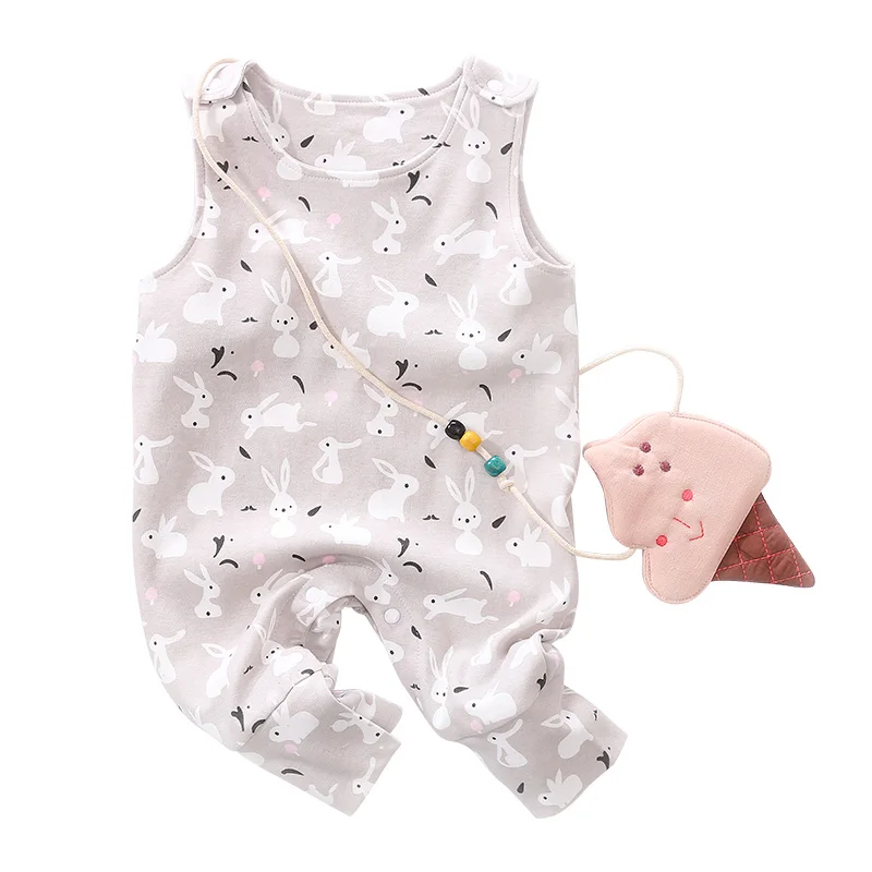 

Summer Newborn Baby Sleeveless Rompers Baby Boys Girls Jumpsuit Outfits Clothes, Picture
