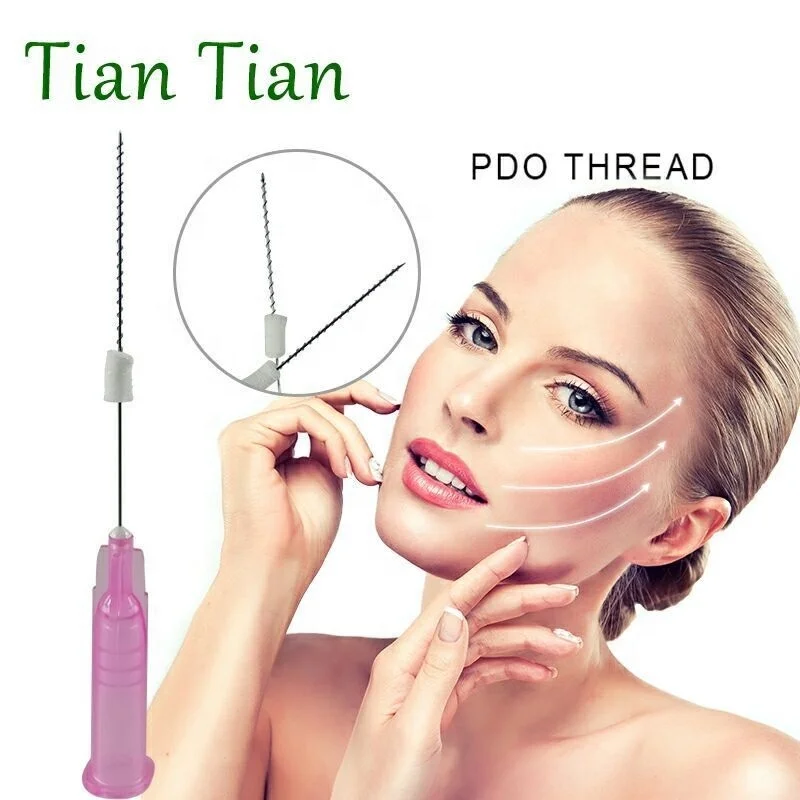 
blunt tip micro cannula needle 3D ,4D Cog lift PDO Thread for fillers 