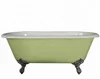 2 people freestanding cast iron roll top bath tub with golden feet of BGL-89