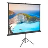 84 Inch Moving Tripod Standing Portable Projection Screen Glass Beaded Fabric