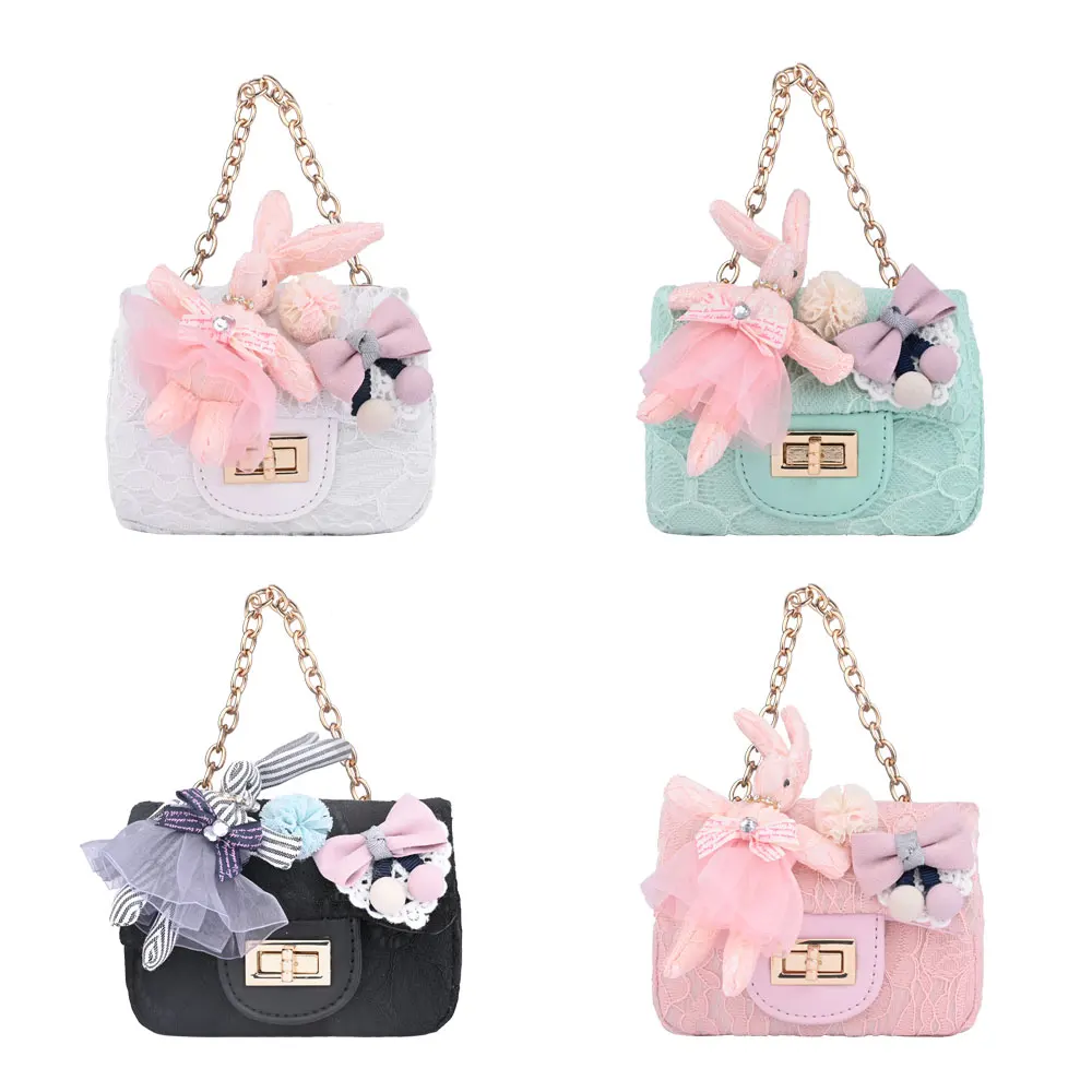 

CHEAP DESIGNER FASHION TREDY LACE BAGS KIDS QUALITY HANDBAGS FOR CUTE GIRLS, As picture, various colors available