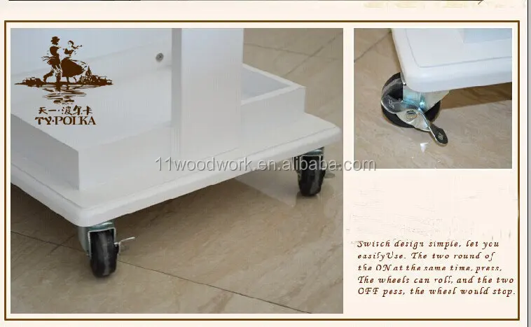 Floor Stand Wooden Full Length Dressing Mirror With Wheels