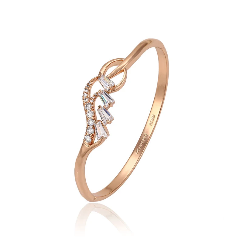 

51386 Xuping rose gold luxury and popular bangle designs for women