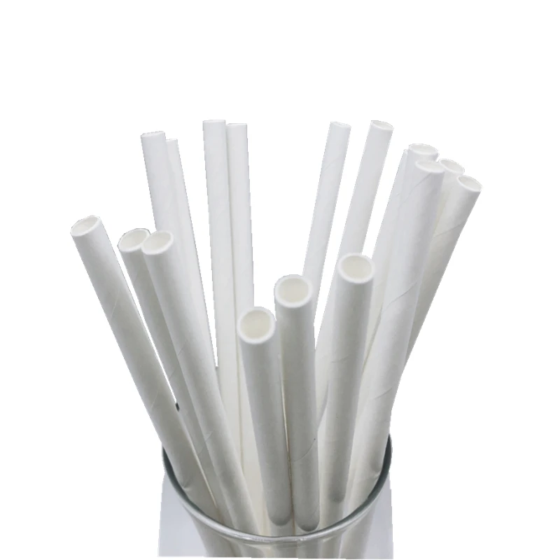 

High Quality Manufacturers Kraft Straws Decorative Plain White Paper Straw Rolls 6MM*197MM, Black,white,red,green,pink etc different color