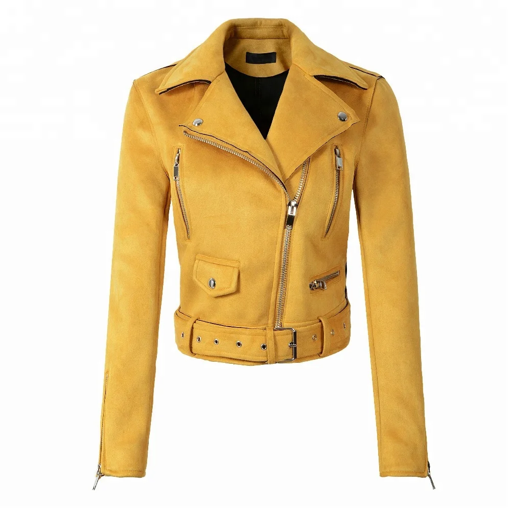 Wholesale Slim Fit Fashion Women Leather Suede Jackets (1).jpg