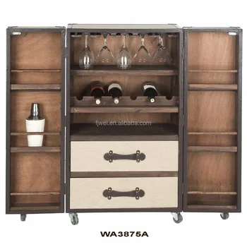Wine Cabinet Steamer Trunk Bar