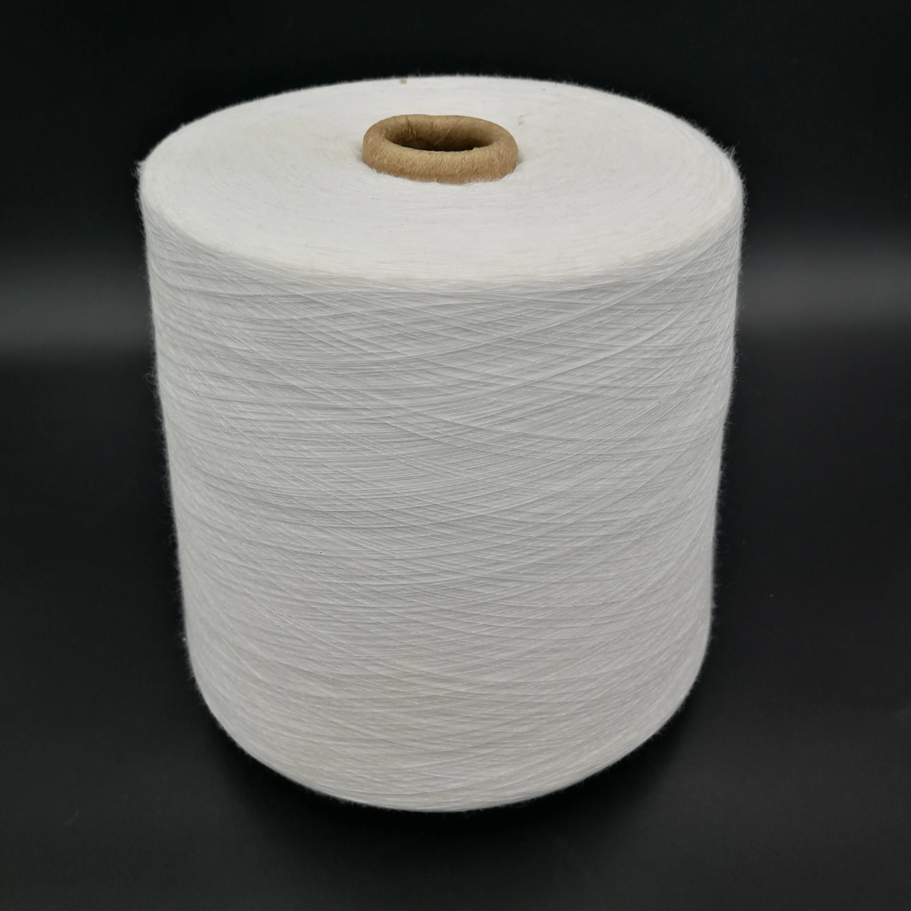 
100% Virgin polyester yarn polyester spun yarn raw white in China use for knitting and weaving 10S,16S,21S,32S 