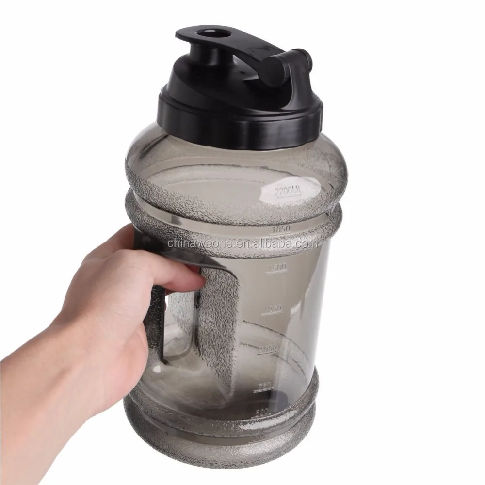 

2.5l Large Capacity Bottle Outdoor Fitness Training Camp Running Gym Water Bottle With Scale, Clear color/color can be customized