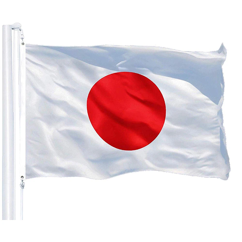 Japan Japanese 18" x 12" Hand Waving Sleeved Polyester Banner Flag 