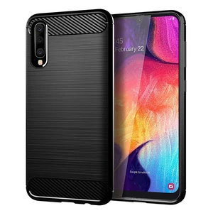 2019 In stock For Samsung Galaxy A10 A30 A50 Cover waterproof Carbon Fiber Soft TPU Mobile Phone Case For Samsung A10 cover