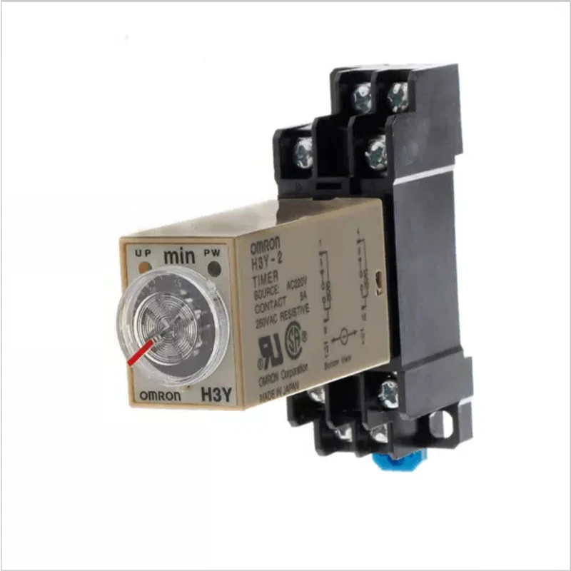 Woljay Time Delay Relay Solid State Timer 0-60 Seconds H3Y-2 AC 110V DPDT with Socket Base 