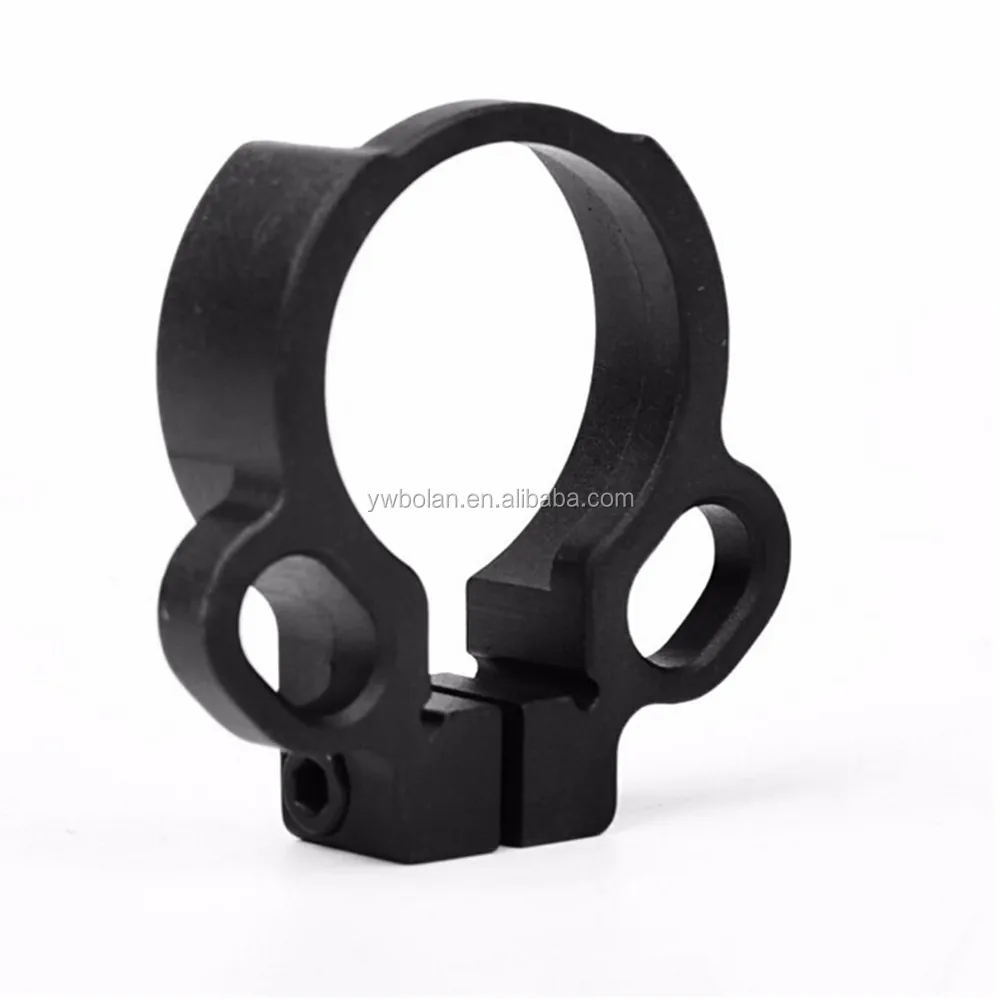 

Dual Loop Clamp-on Single Point Sling Attachment Ambidextrous Buffer Tube Adapter For Ar-15 Stock, Black