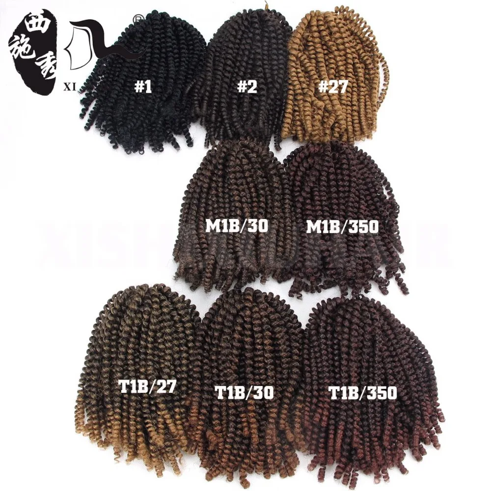 

free shipping 8 inch Havana Mambo Twist Crochet Braids Senegalese Hair Extension spring crochet Braiding Hair