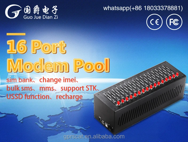 

16 Ports wavecom gsm modem pool and Recharge Q2403 GSM gateway BULK SMS MMS