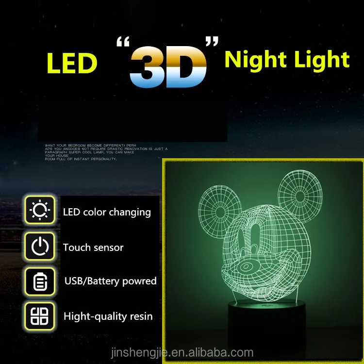7 Colors Changing Usb Battery Powered 3d Creative Optical Illusion Lamp Led Small Night Lights For Kids Buy Night Light 3d Night Light 3d Led Night
