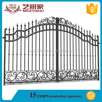 Yishujia Factory Big Size Safety Gate Designs Modern Steel Gate