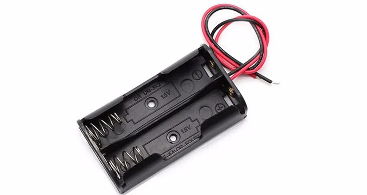 Dimart Spare Parts Spring Loaded 2 x AA 1.5V Battery Box Case Holder w Cover 