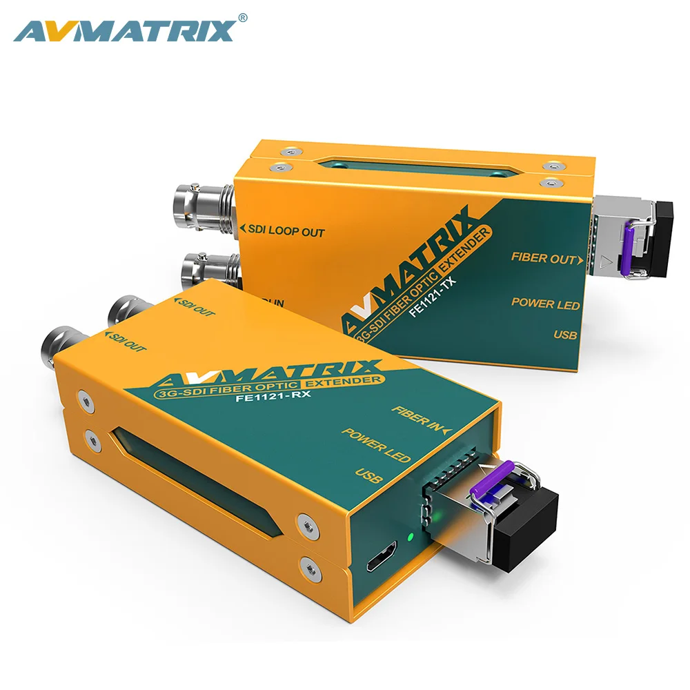 

AVMATRIX Mini 3G-SDI Fiber Optic Converter for 20KM transmission