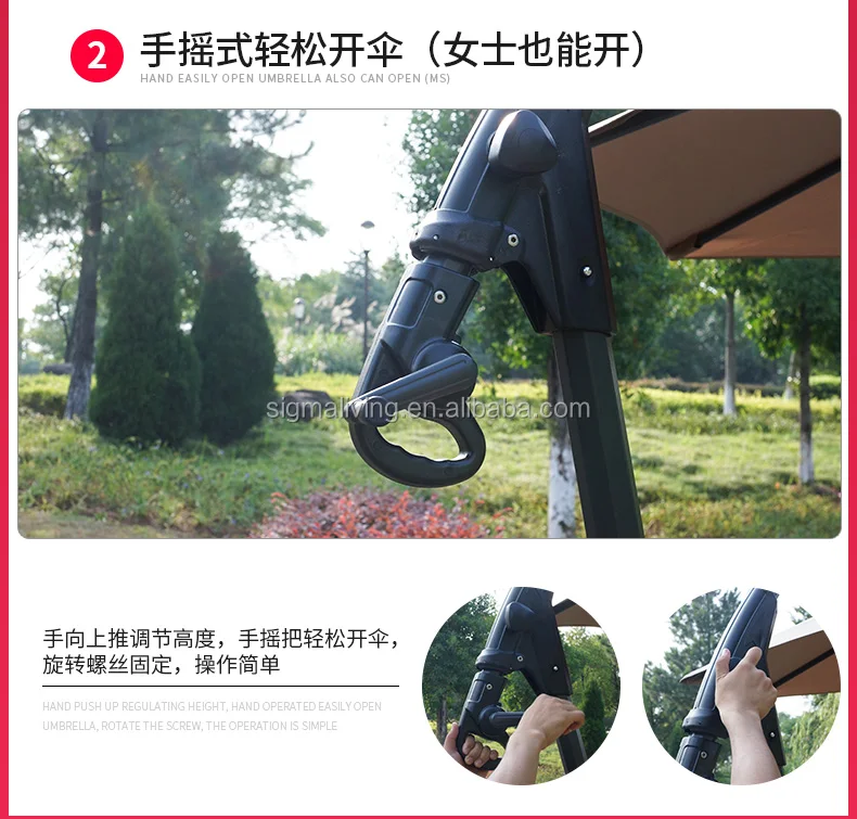 Good quality outdoor dia 3m white folding umbrella balcony umbrella