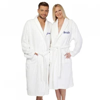 

100% Cotton white Unisex Dressing Gown Hotel Terry Bathrobe