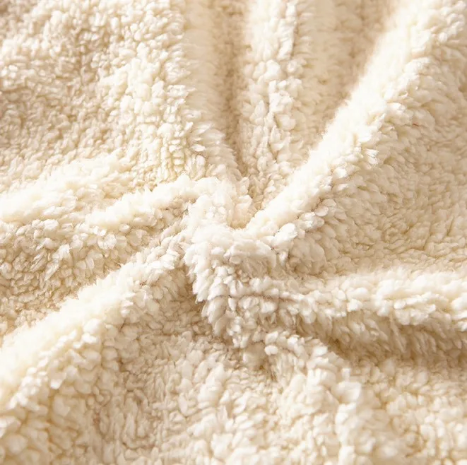 100%polyester Sherpa Sheep Wool Natural Material Fleece Blanket - Buy ...