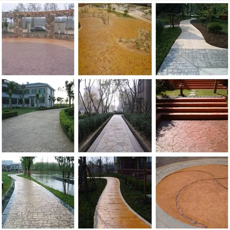 Concrete Stamp Molds Polyurethane Wooden Floor Mat Stamped