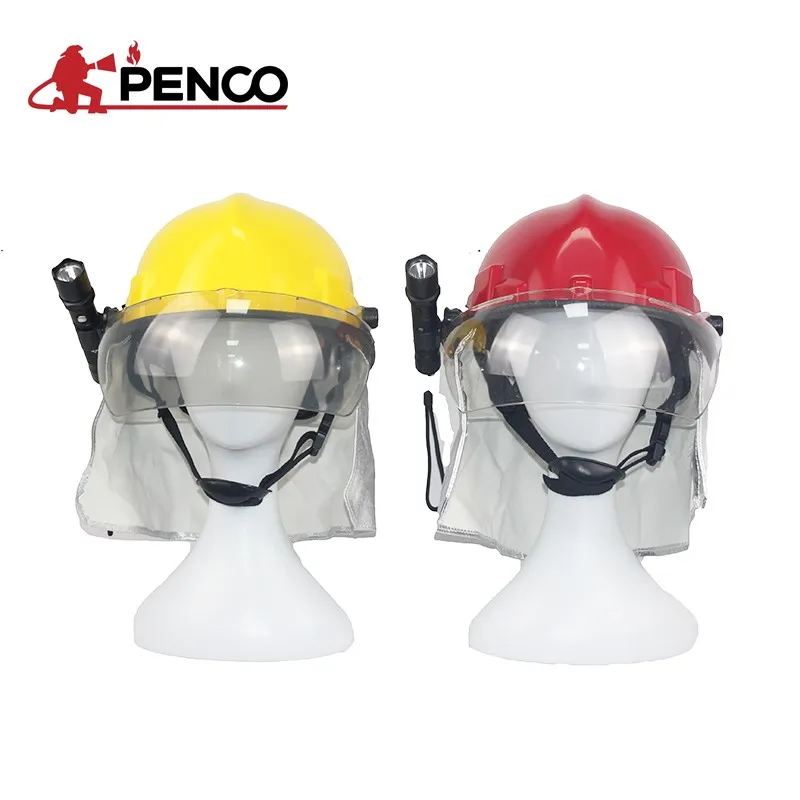 Casque De Sauvetage Pompier Anti-impact - Avec Lampe Frontale, Lunettes, Bandes Réfléchissantes 360°, Taille Ajustable 53-63 Cm