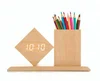 2019 creative fancy shape alarm led clock with pen holder ET547