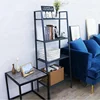 Ladder Shelving Unit 4 Tier Display Stand Book Shelf Wall Rack Cupboard