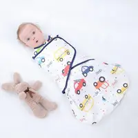 

2019 Nantong Factory design grey muslin cotton car newborn & infant baby swaddle wrap baby sleeping bag