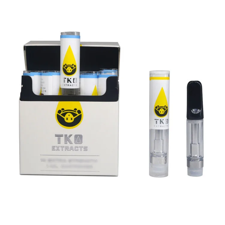 0.8ml TKO Extracts Cartridge Black Tip Ceramic Coil for CBD Vape Pen Electr...