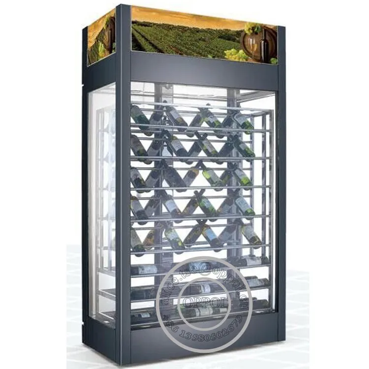 OPA1004 Three Glass Sides Vertical Wine Glass Display Cooler